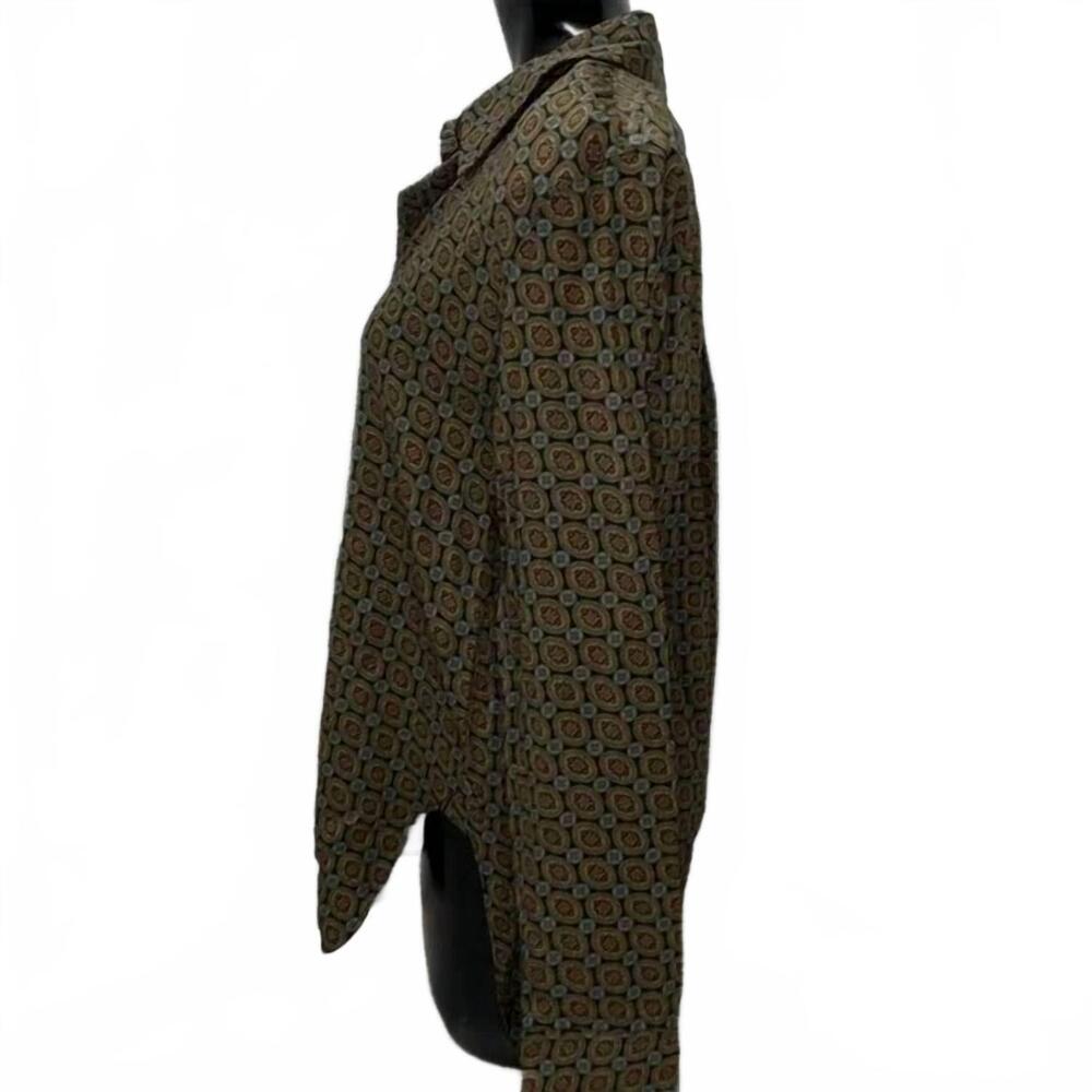NEW ARGENT women's slim fit viscose twill blouse in medallion print - Picture 2 of 4